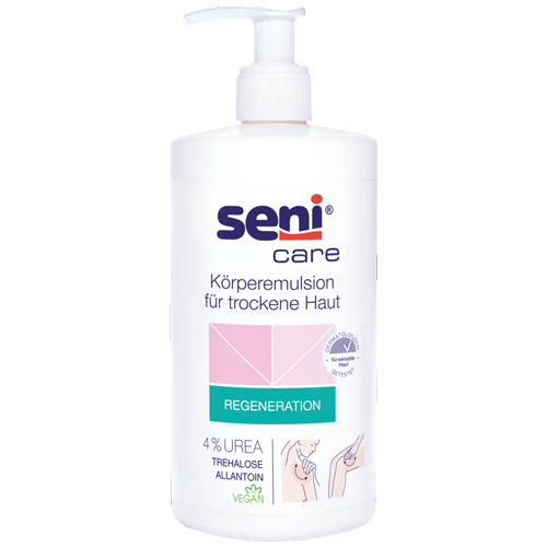 Seni Care Körperemulsion für trockene Haut mit 4% Urea 500 ml Produktfoto
